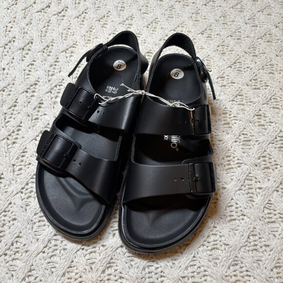 Papillio Shoes - Birkenstock Papillio Black Slingback Sandals‎ Double Buckle–Women’s 8/EU 39 NWOT